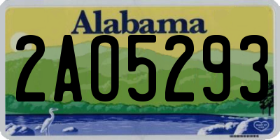 AL license plate 2AO5293