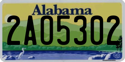 AL license plate 2AO5302