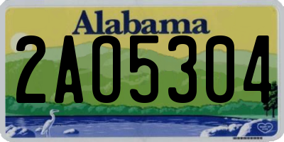 AL license plate 2AO5304