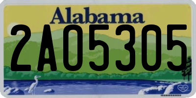 AL license plate 2AO5305