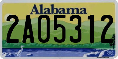 AL license plate 2AO5312
