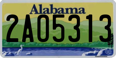 AL license plate 2AO5313