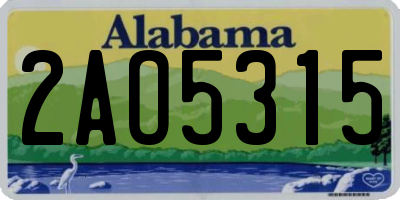 AL license plate 2AO5315