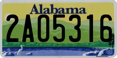 AL license plate 2AO5316