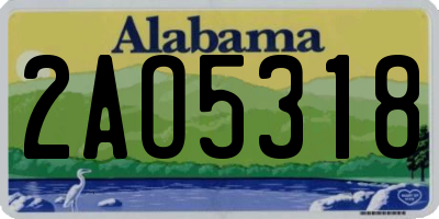 AL license plate 2AO5318
