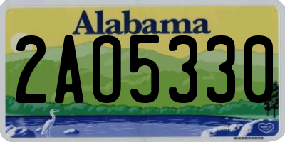 AL license plate 2AO5330
