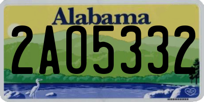 AL license plate 2AO5332