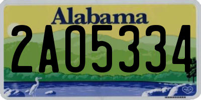 AL license plate 2AO5334