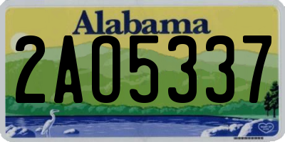 AL license plate 2AO5337