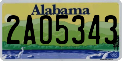 AL license plate 2AO5343