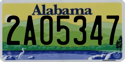AL license plate 2AO5347