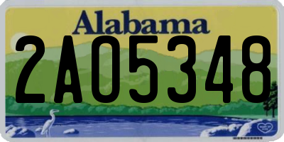 AL license plate 2AO5348
