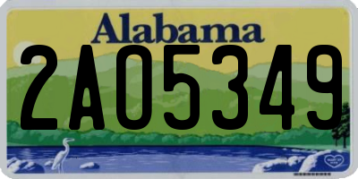 AL license plate 2AO5349