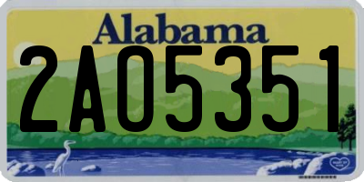 AL license plate 2AO5351