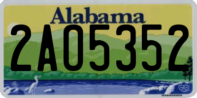 AL license plate 2AO5352
