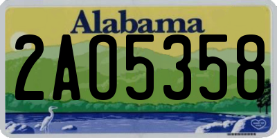 AL license plate 2AO5358