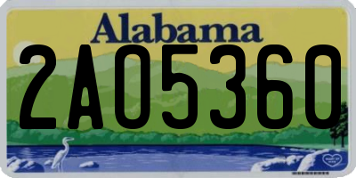AL license plate 2AO5360
