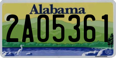AL license plate 2AO5361