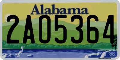AL license plate 2AO5364