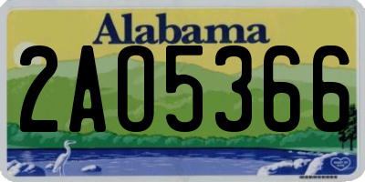 AL license plate 2AO5366