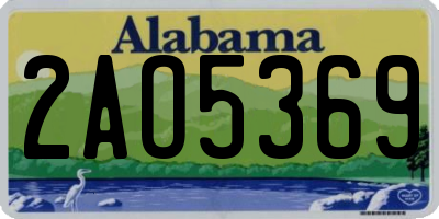 AL license plate 2AO5369