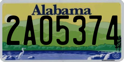 AL license plate 2AO5374