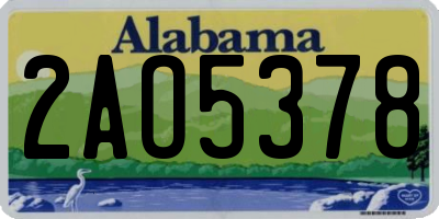 AL license plate 2AO5378