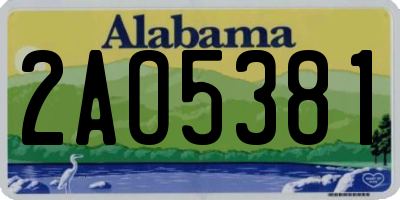 AL license plate 2AO5381