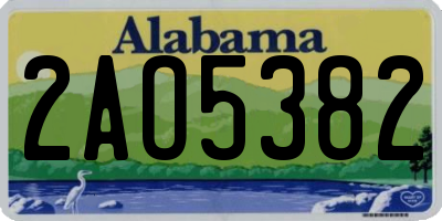 AL license plate 2AO5382