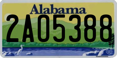 AL license plate 2AO5388