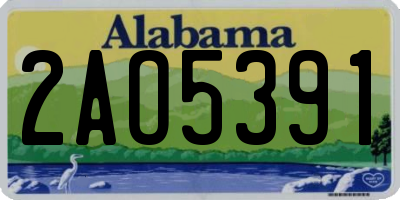 AL license plate 2AO5391