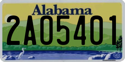 AL license plate 2AO5401