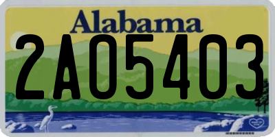 AL license plate 2AO5403