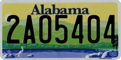 AL license plate 2AO5404