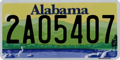 AL license plate 2AO5407
