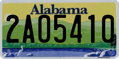 AL license plate 2AO5410