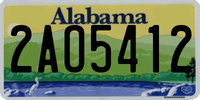 AL license plate 2AO5412
