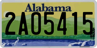 AL license plate 2AO5415