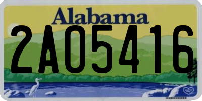 AL license plate 2AO5416