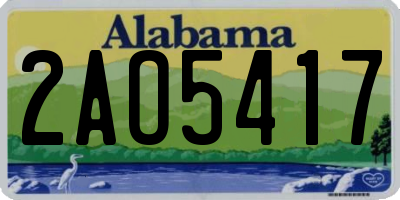 AL license plate 2AO5417