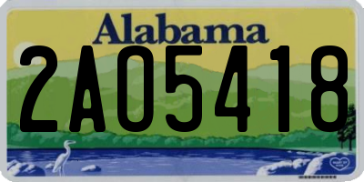 AL license plate 2AO5418