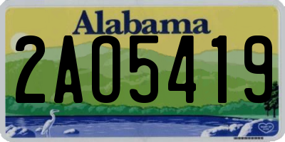 AL license plate 2AO5419