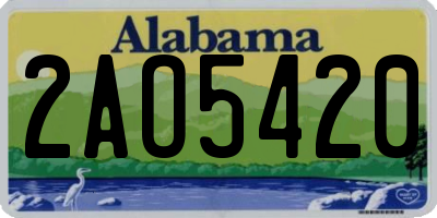 AL license plate 2AO5420