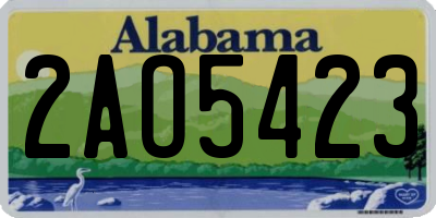 AL license plate 2AO5423