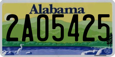 AL license plate 2AO5425