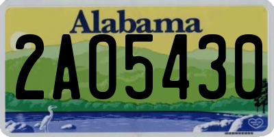 AL license plate 2AO5430