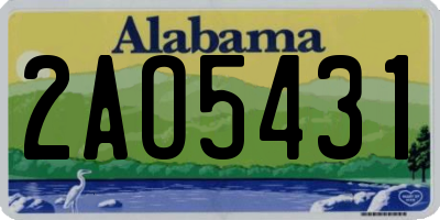 AL license plate 2AO5431