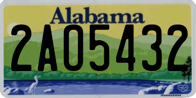 AL license plate 2AO5432