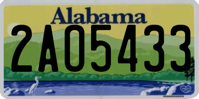 AL license plate 2AO5433
