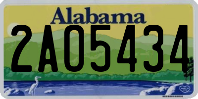 AL license plate 2AO5434